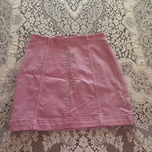 faded pink denim mini skirt size 0